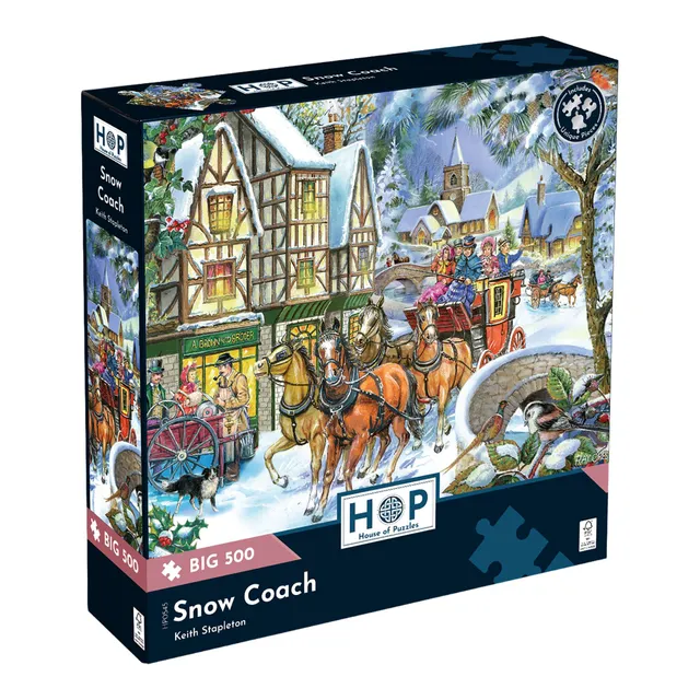 house-of-puzzles-big-500-puzzle-500-pi-ces-snow-coach image 1