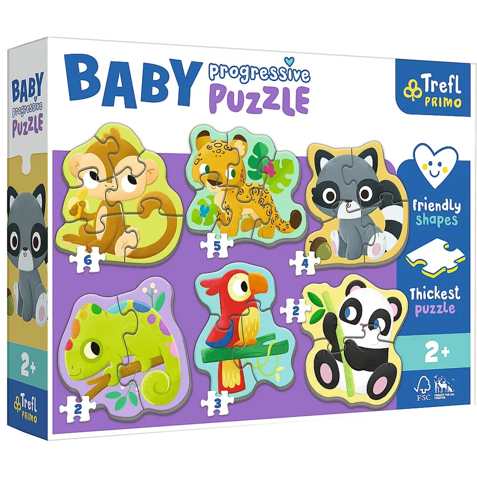 trefl-baby-primo-animaux-exotiques-puzzle-b-b-6-puzzles-2-ans image 1