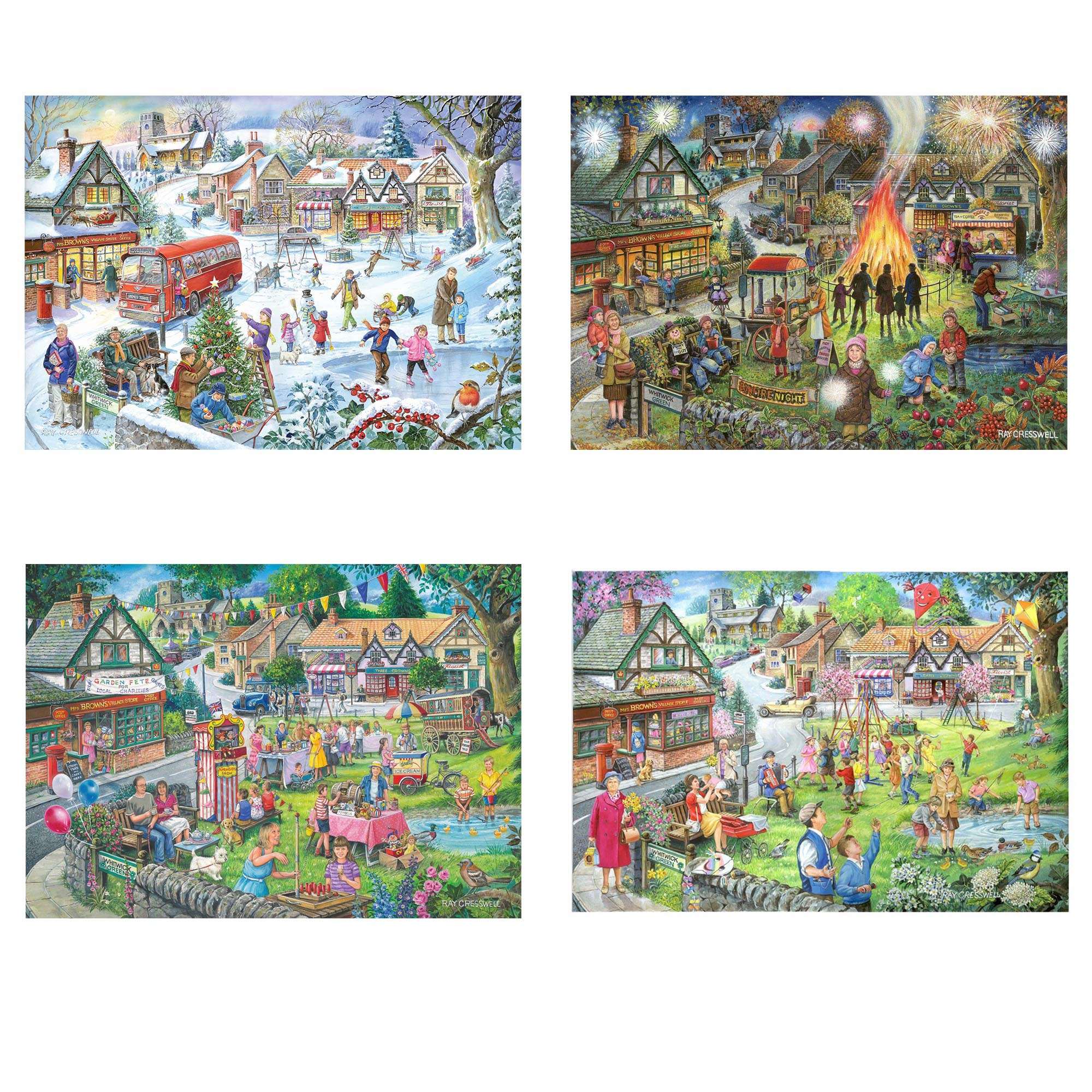 house-of-puzzles-seasons-on-the-green-coffret-4-puzzles-500 image 2