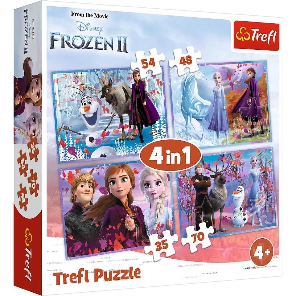 trefl-red-reine-des-neiges-2-puzzle-4-en-1-4-ans image 1