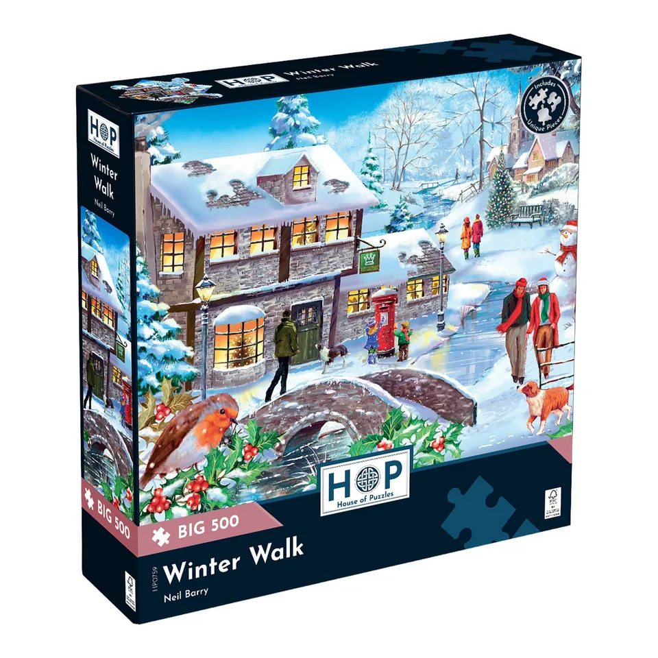 house-of-puzzles-winter-walk-big-500-puzzle-hiver image 1