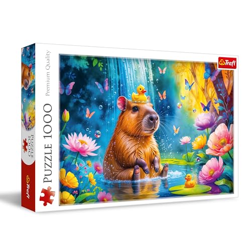 trefl-red-capybara-puzzle-1000-pi-ces-cascade-canard image 8