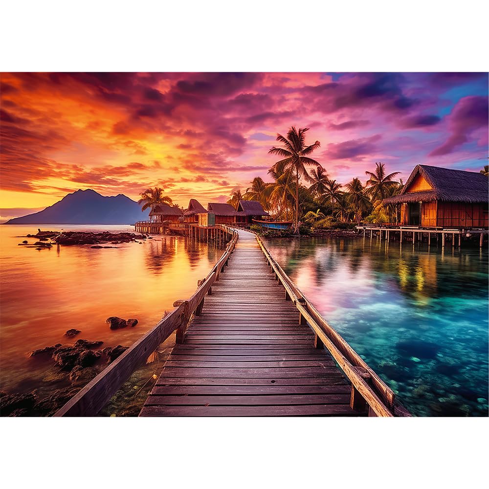trefl-red-le-paradisiaque-puzzle-1000-pi-ces-coucher-soleil image 2
