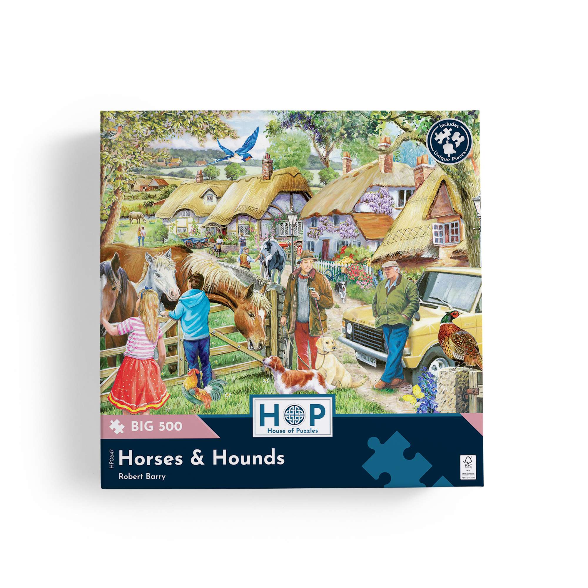 house-of-puzzles-horses-hounds-big-500-puzzle-500-pi-ces-chevaux-2 image 4