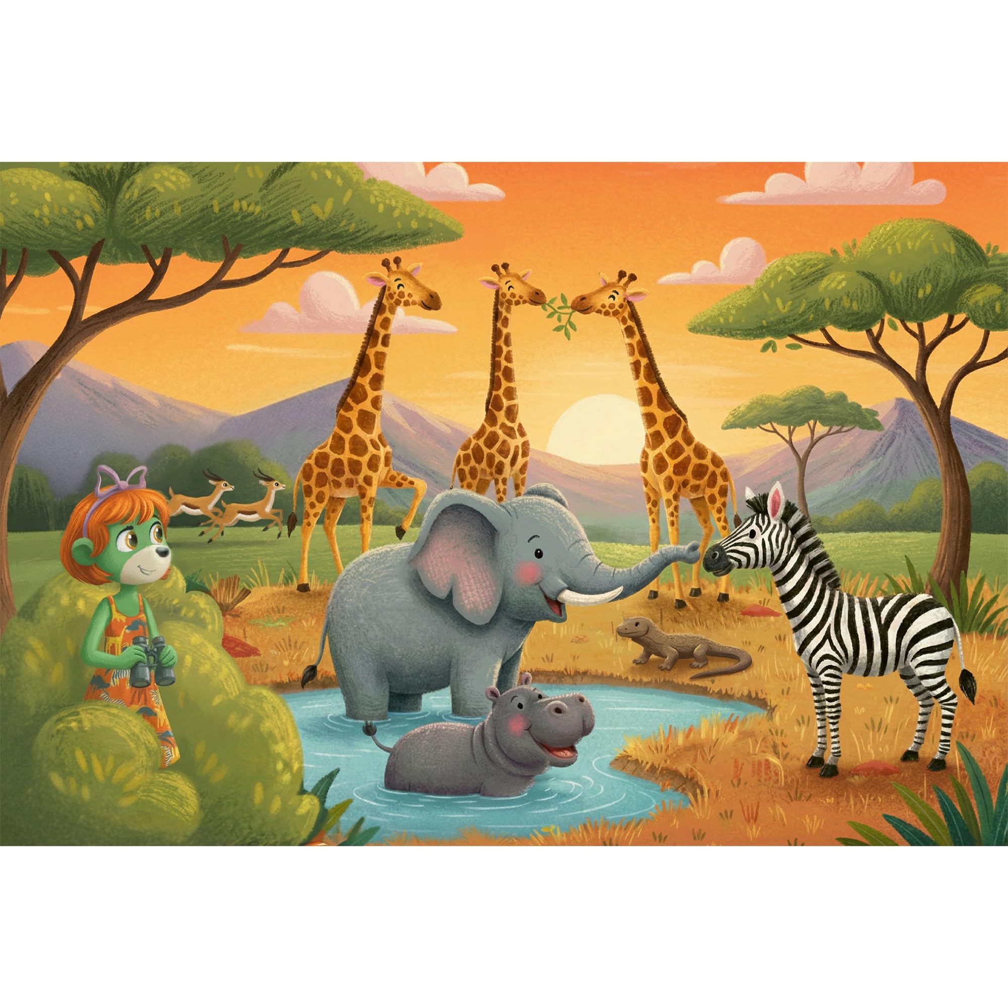 trefl-the-treflik-family-puzzle-100-pi-ces-5-ans-nature image 2