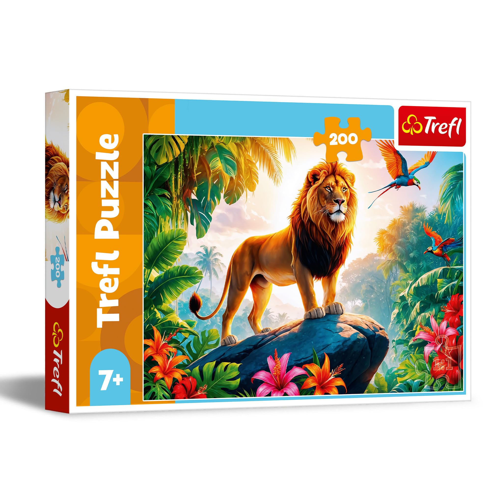 trefl-red-roi-de-la-jungle-puzzle-200-pi-ces-lion image 1