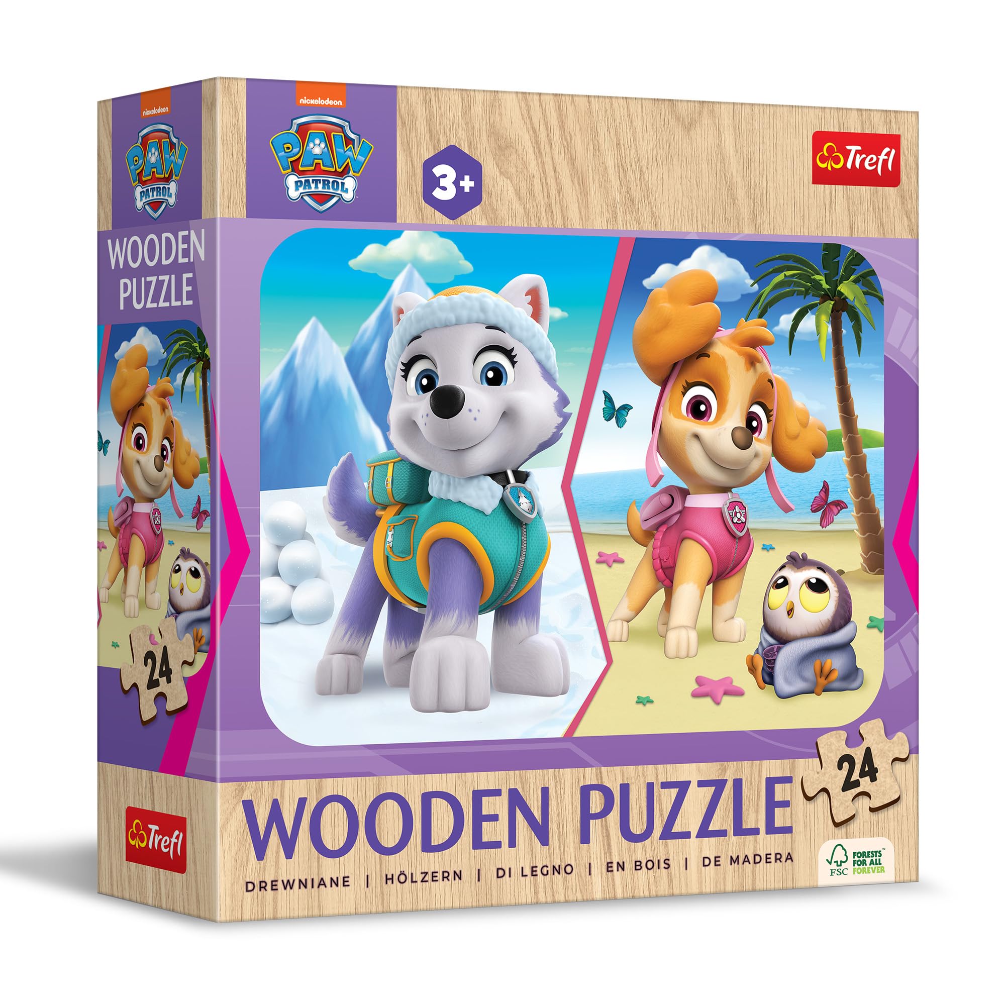 trefl-wood-craft-pat-patrouille-puzzle-bois-24-pi-ces-d-s-3-ans image 1
