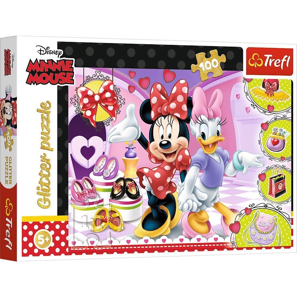 trefl-red-minnie-et-sparkles-puzzle-glitter-100-pi-ces-disney image 1