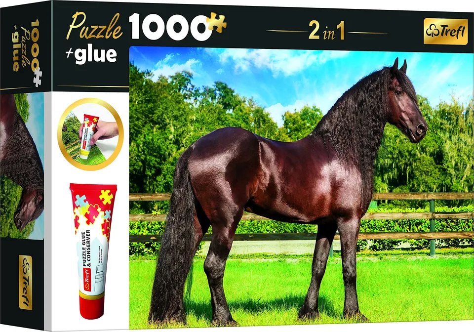 trefl-red-cheval-frison-puzzle-1000-pi-ces-colle image 1