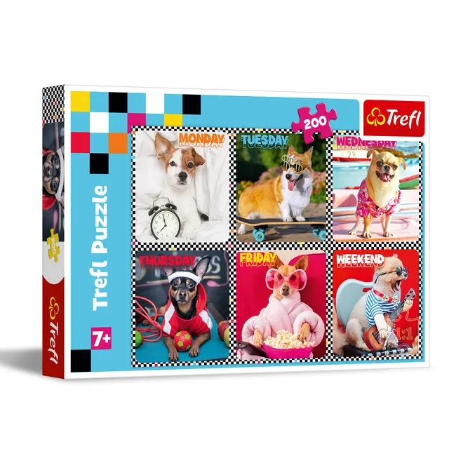 trefl-red-heureux-dogs-puzzle-200-pi-ces-7-ans-chiens image 1