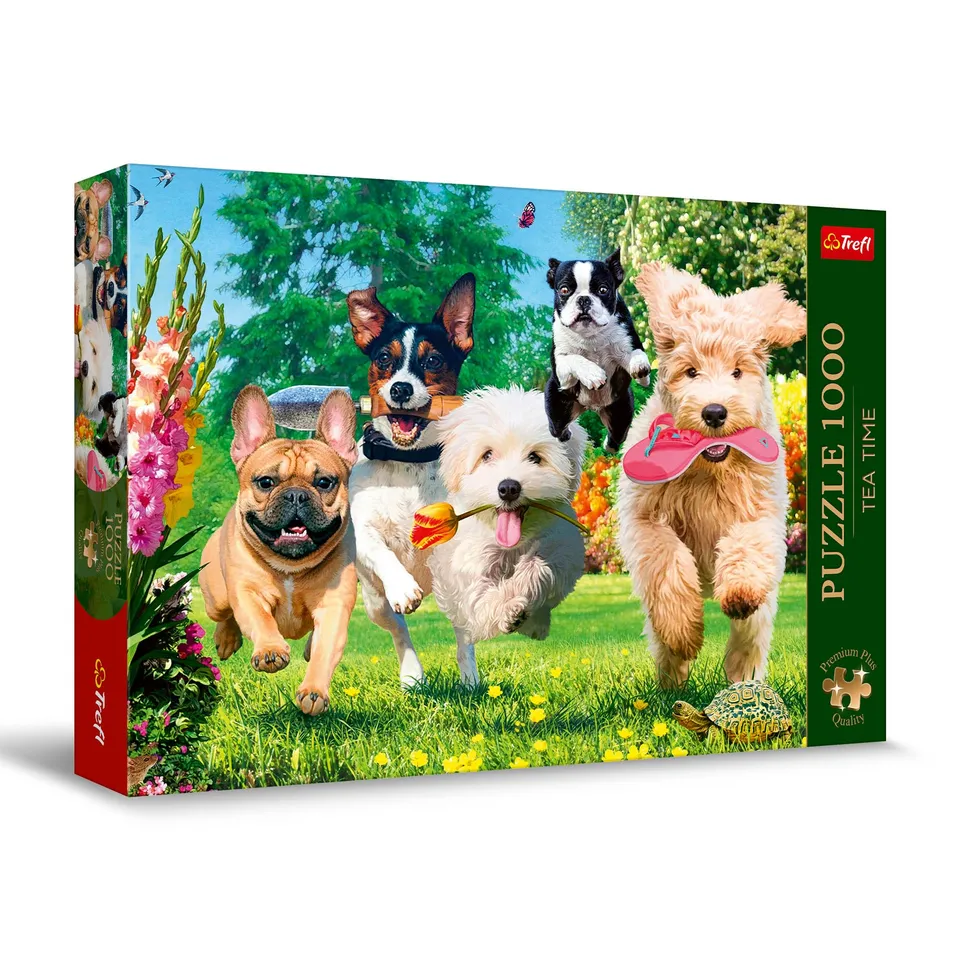 trefl-premium-plus-tea-time-puzzle-1000-pi-ces-chiens image 1