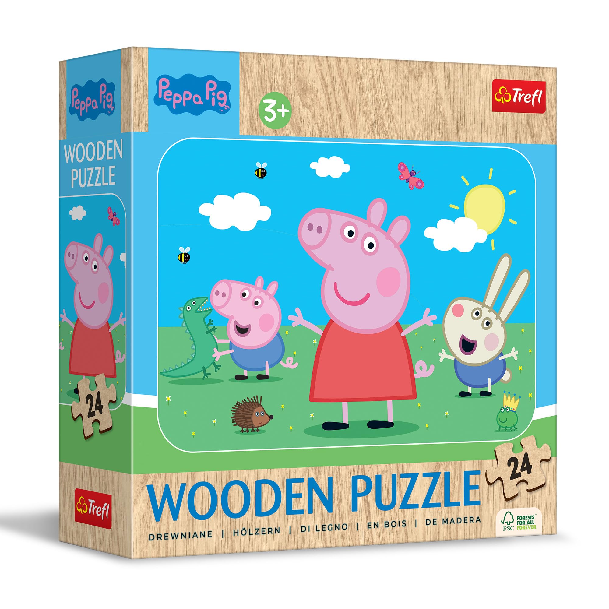 trefl-wood-craft-peppa-pig-puzzle-bois-24-pi-ces image 1