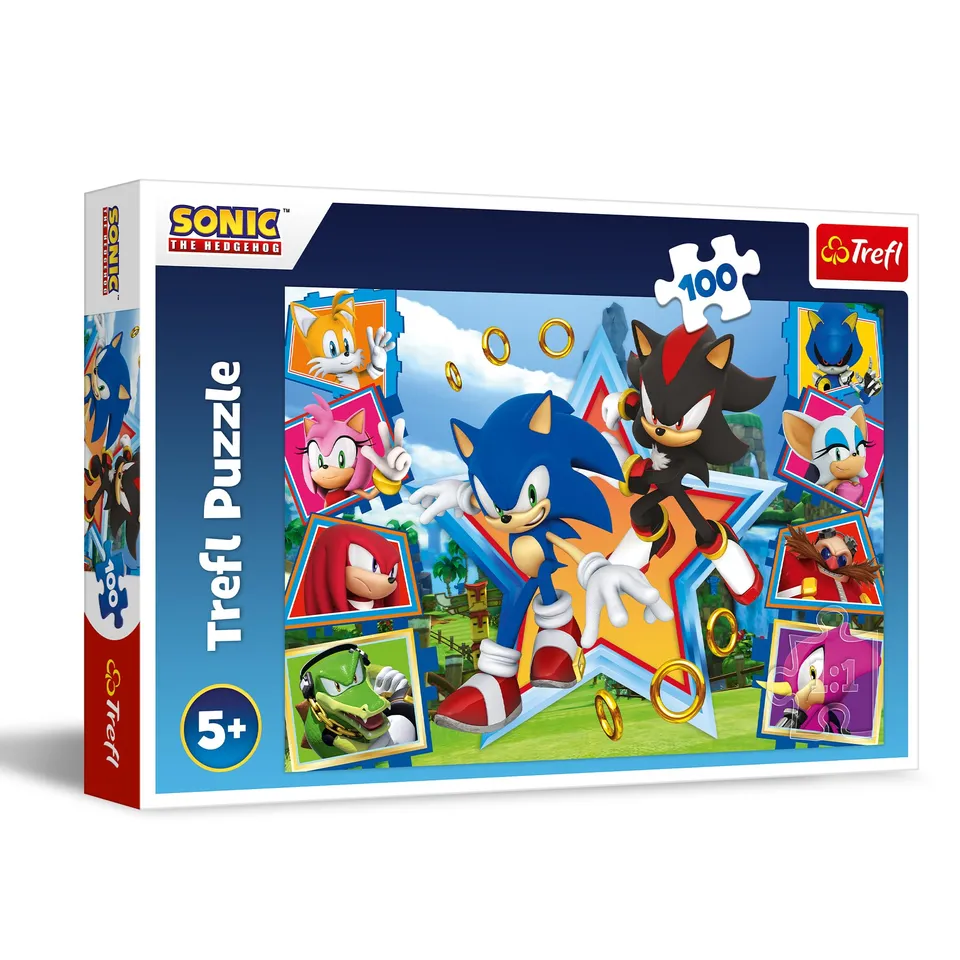 trefl-red-16465-puzzle-100-pi-ces-sonic-enfant image 1