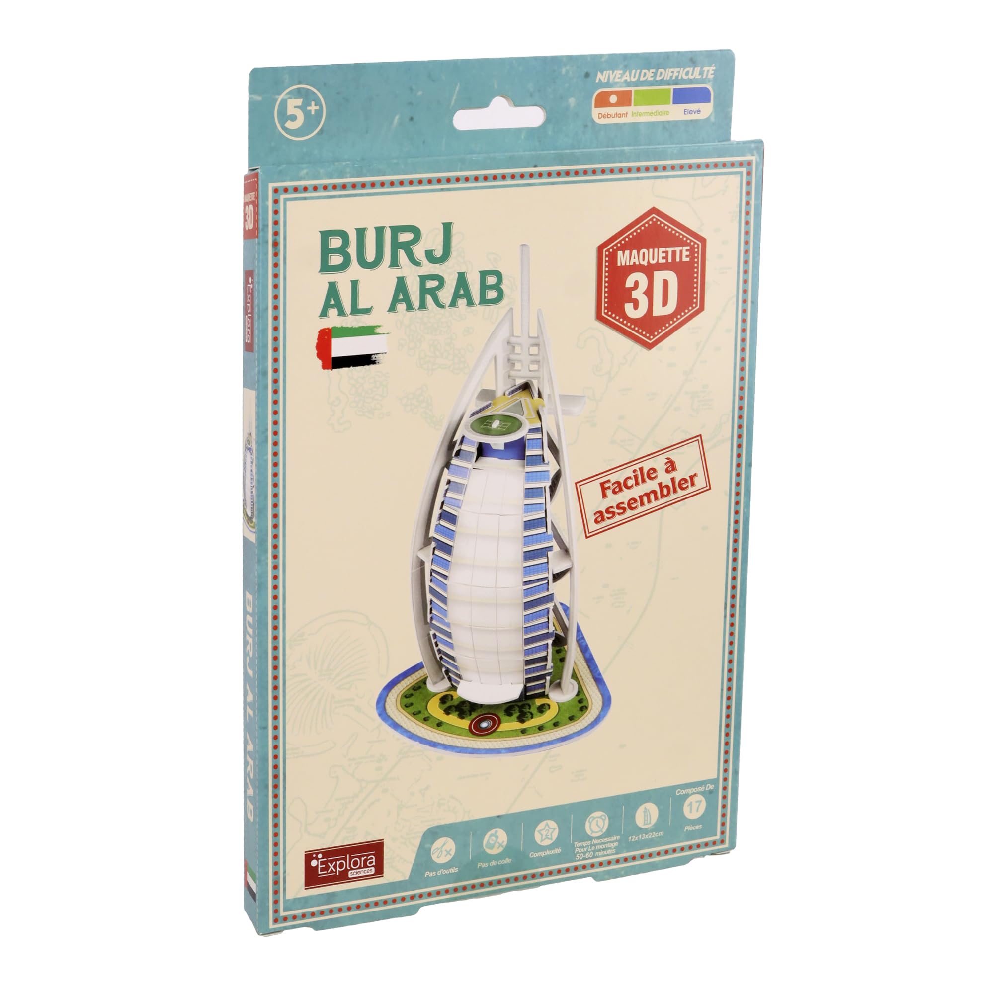 explora-maquettes-3d-540018-burj-al-arab-puzzle-3d-17-pi-ces image 3