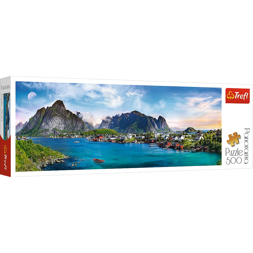 trefl-premium-plus-lofoten-puzzle-500-pi-ces-panorama-norv-ge image 1