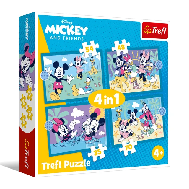 trefl-red-mickey-mouse-amis-puzzle-4-en-1-d-s-4-ans image 1