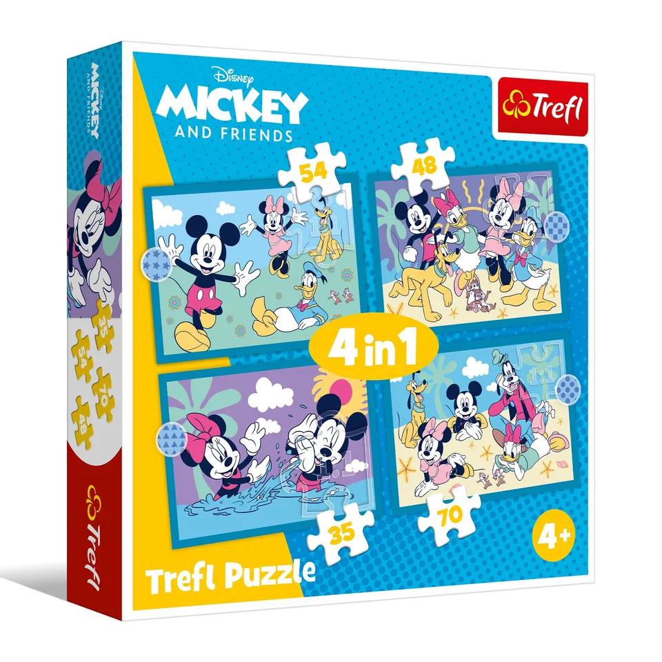 trefl-red-mickey-mouse-amis-puzzle-4-en-1-d-s-4-ans image 1