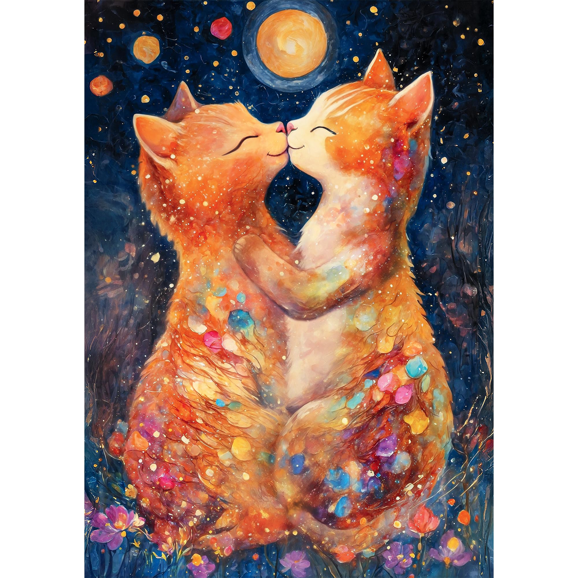 trefl-red-baiser-au-clair-de-lune-puzzle-500-pi-ces-chats image 2