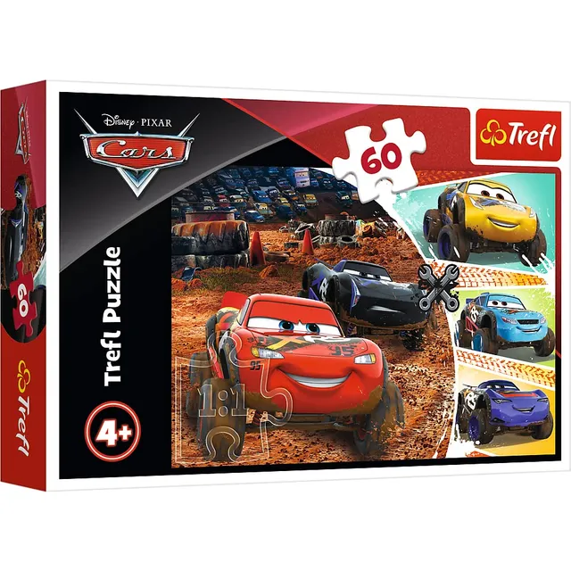 trefl-red-cars-flash-mcqueen-puzzle-60-pi-ces-d-s-4-ans image 1