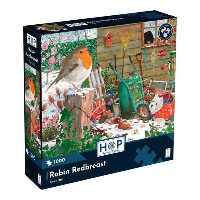 house-of-puzzles-robin-redbreast-puzzle-1000-pi-ces-oiseaux-48x69cm image 1
