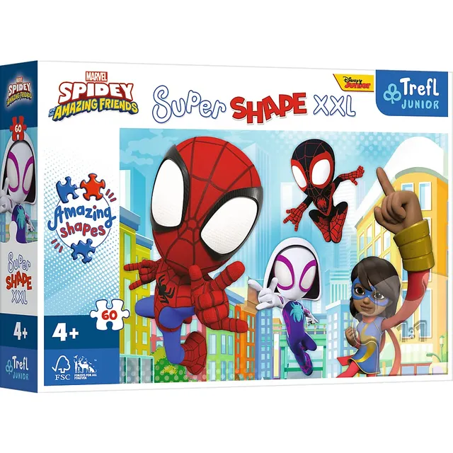 trefl-junior-spidey-amazing-friends-puzzle-60-xxl-super-shape-4-ans image 1