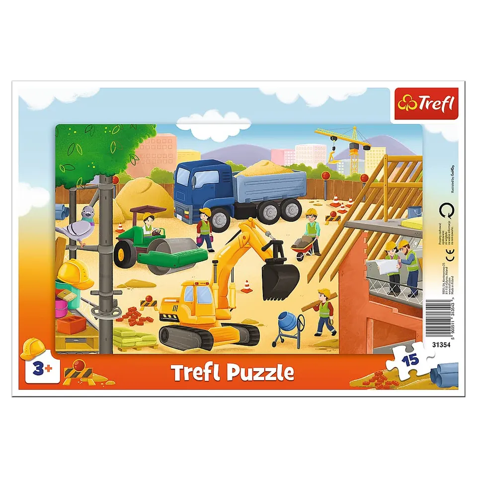 trefl-sur-le-chantier-puzzle-cadre-15-pi-ces-d-s-3-ans image 1
