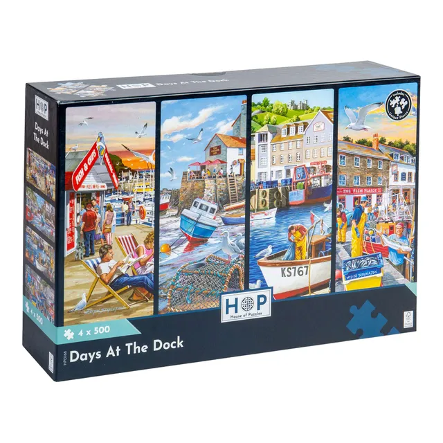 house-of-puzzles-days-at-the-dock-puzzle-4x500-port-maritime image 1