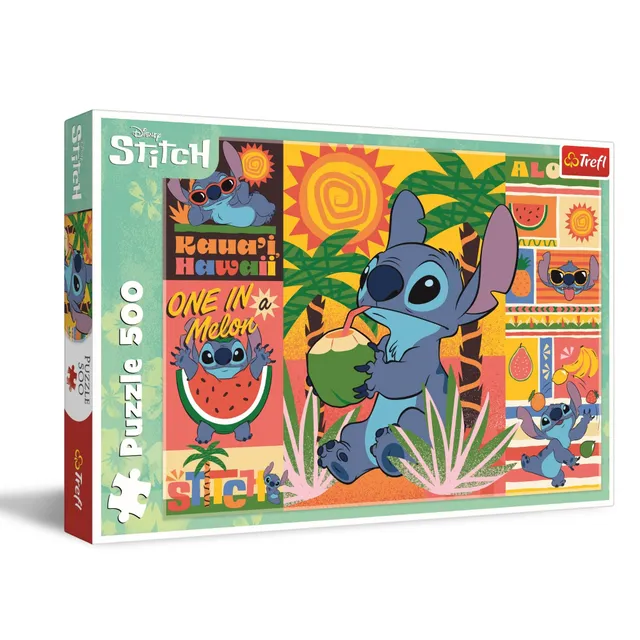 trefl-red-vacances-avec-stitch-puzzle-500-pi-ces-disney image 1