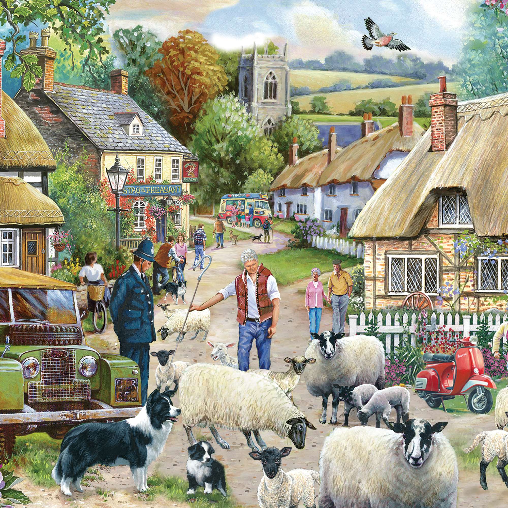 house-of-puzzles-where-are-ewe-going-puzzle-1000-pi-ces-moutons image 3