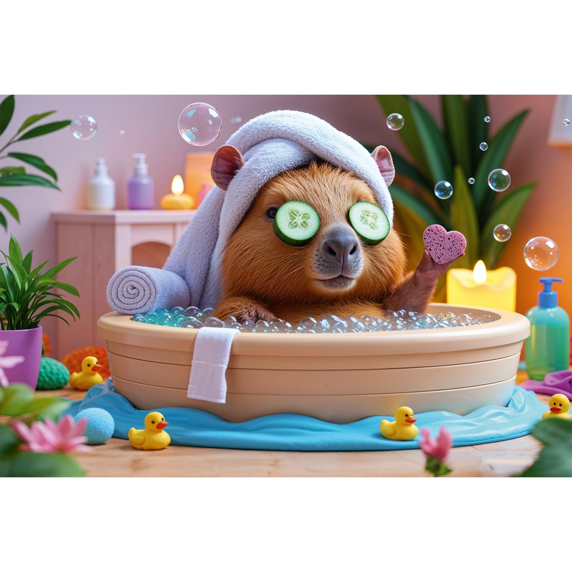 trefl-the-treflik-family-capybara-au-spa-puzzle-160-pi-ces-6-ans image 2