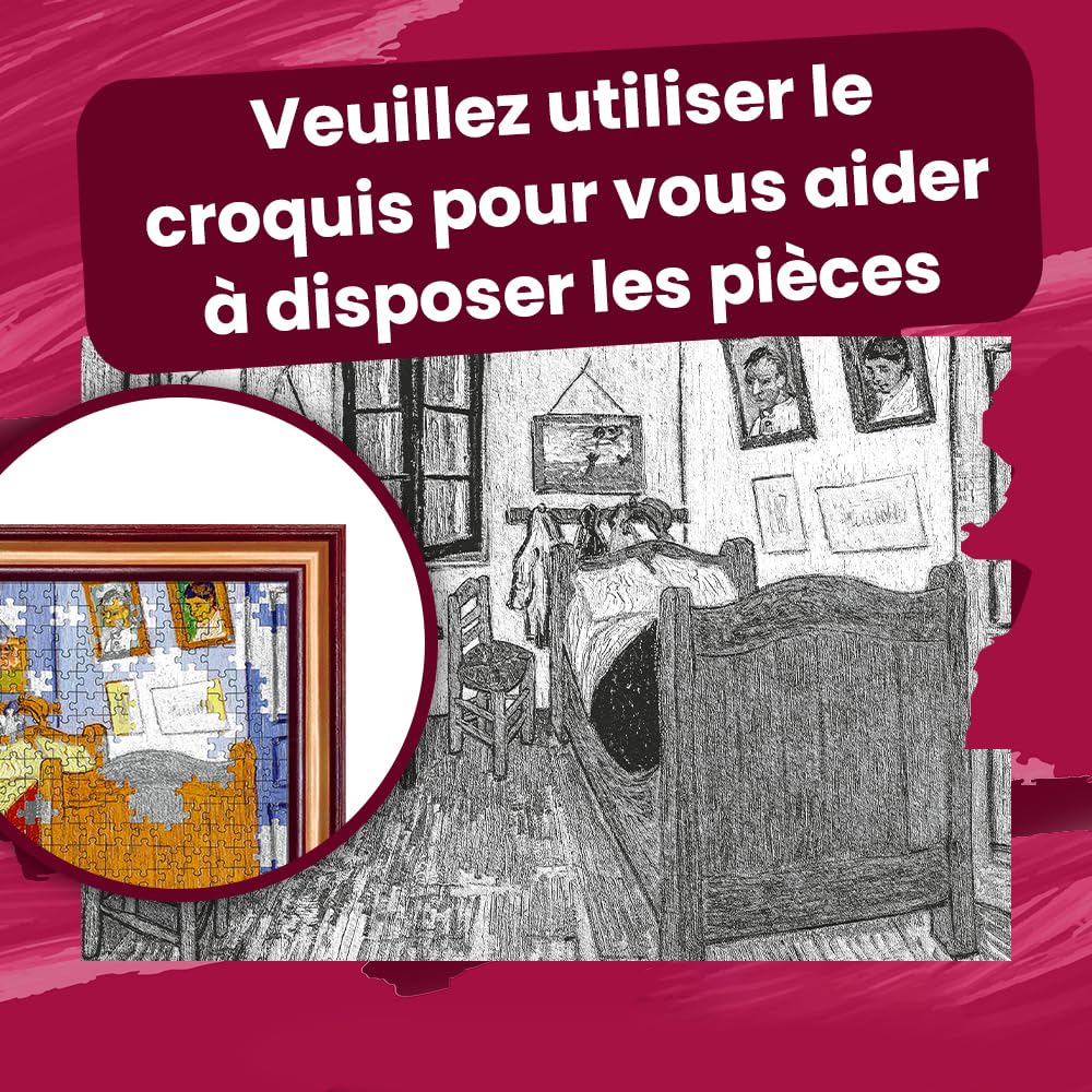 trefl-red-puzzlorama-chambre-van-gogh-puzzle-500-pi-ces-cadre image 4