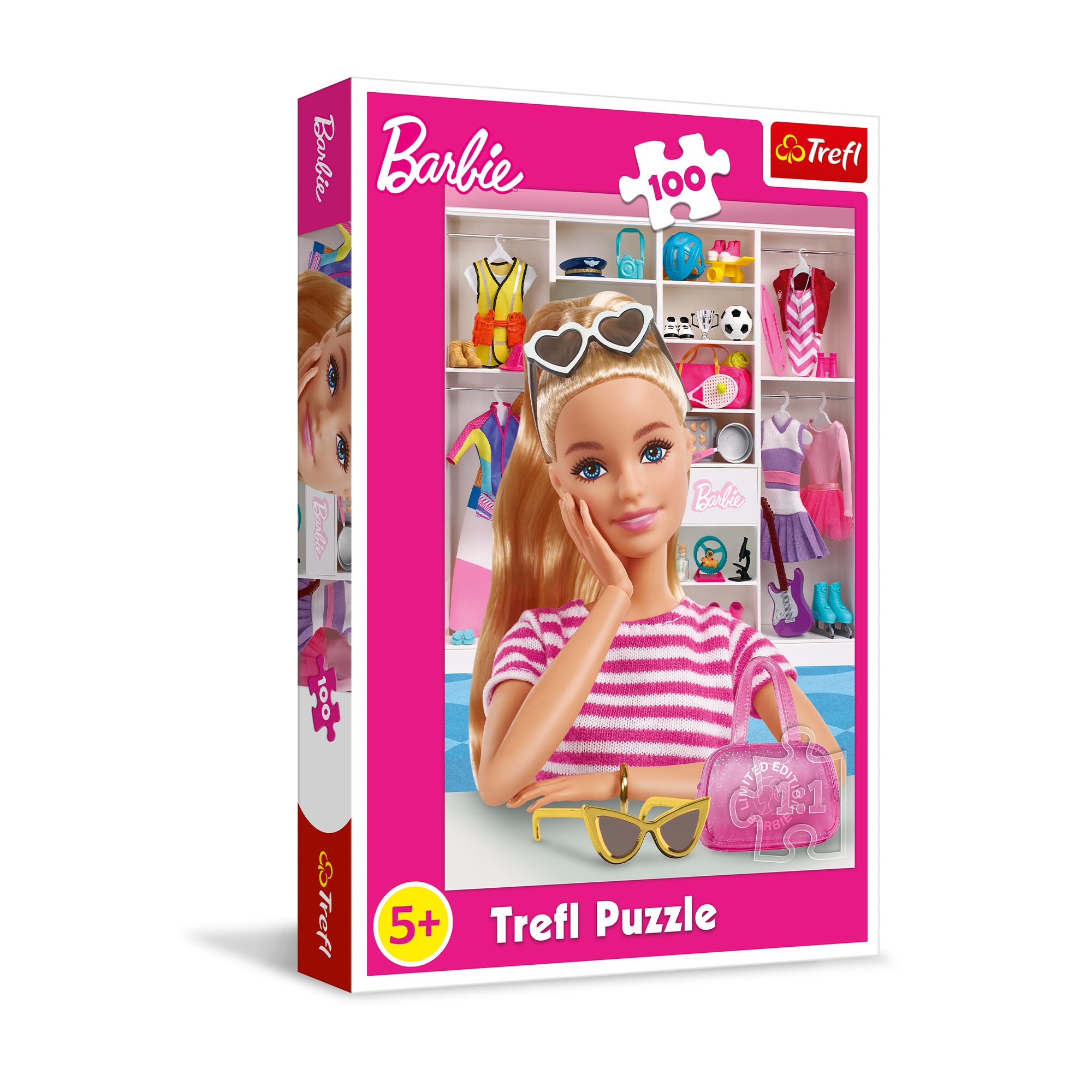 trefl-red-barbie-puzzle-100-pi-ces-rose-d-s-5-ans image 1