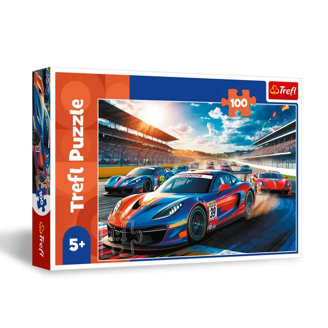 trefl-red-voiture-de-course-rapide-puzzle-100-pi-ces-5-ans image 1