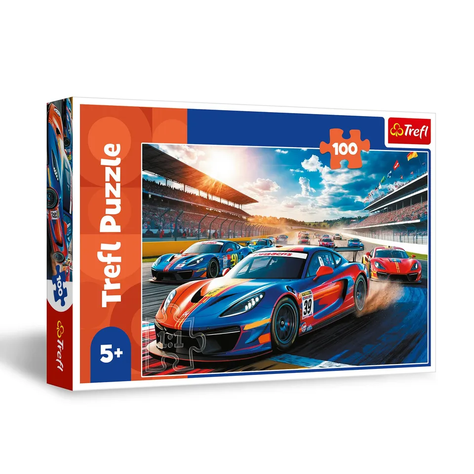 trefl-red-voiture-de-course-rapide-puzzle-100-pi-ces-5-ans image 1