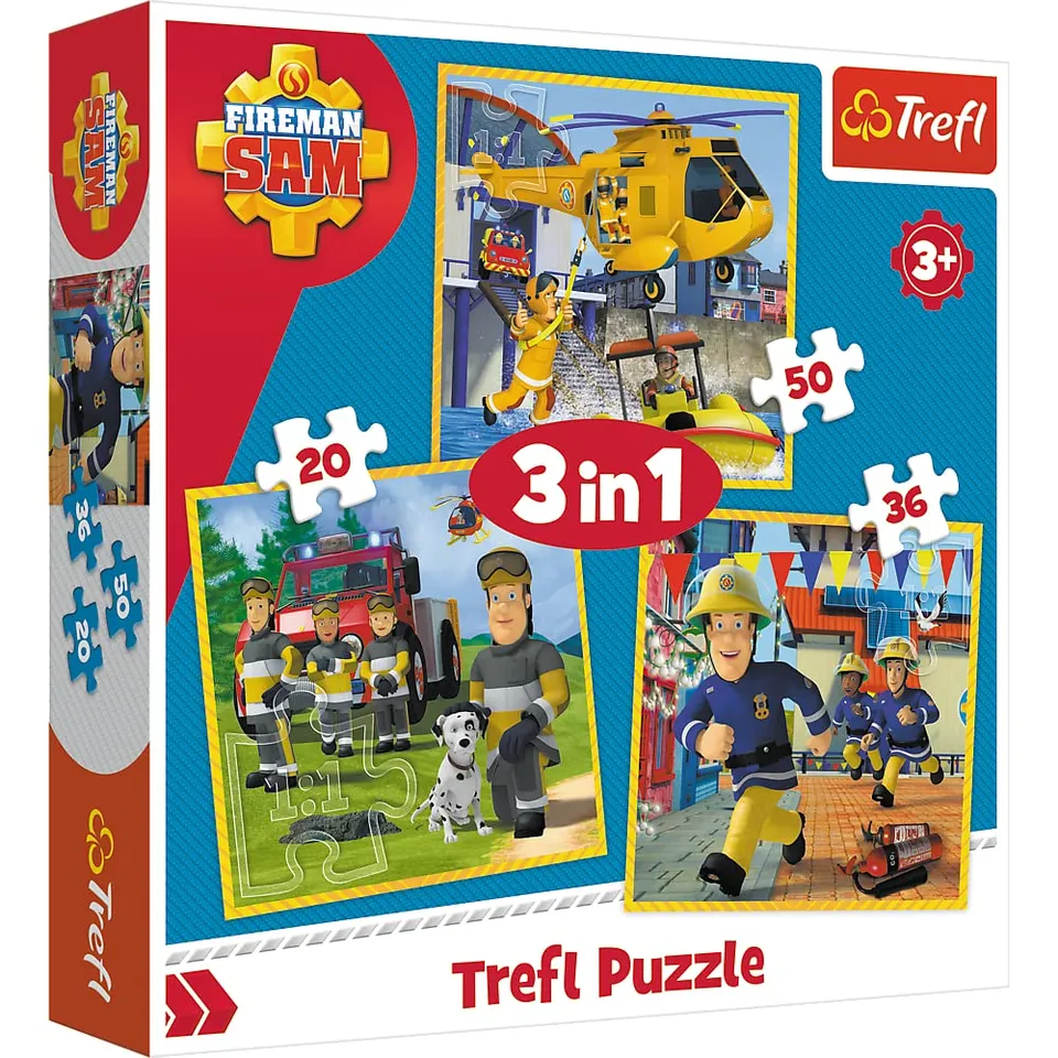 trefl-red-puzzle-enfant-sam-le-pompier-3x20-50-d-s-3-ans image 1