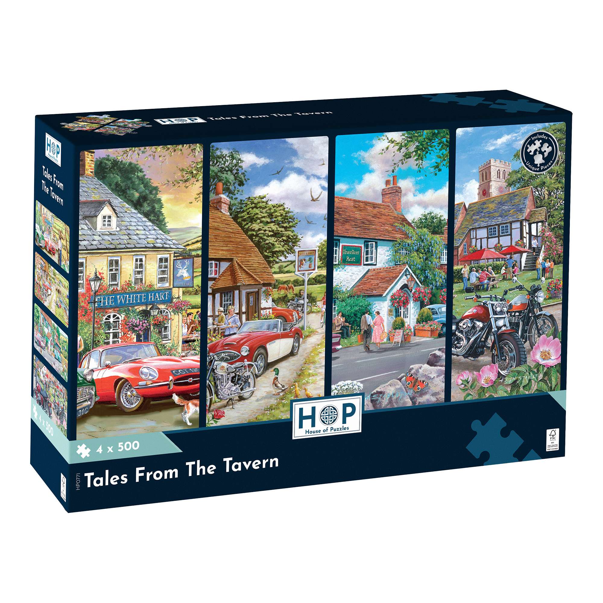 house-of-puzzles-tales-from-tavern-4x500-puzzle-lot-4-pubs-anglais image 1