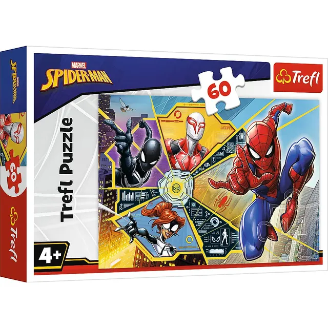trefl-red-spider-man-toile-puzzle-60-pi-ces-enfant-4-ans image 1