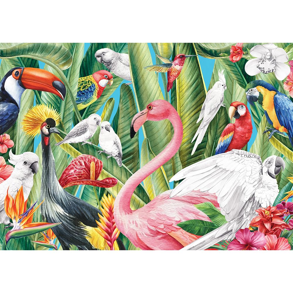 trefl-red-creative-puzzle-500-oiseaux-du-paradis-colorier image 2