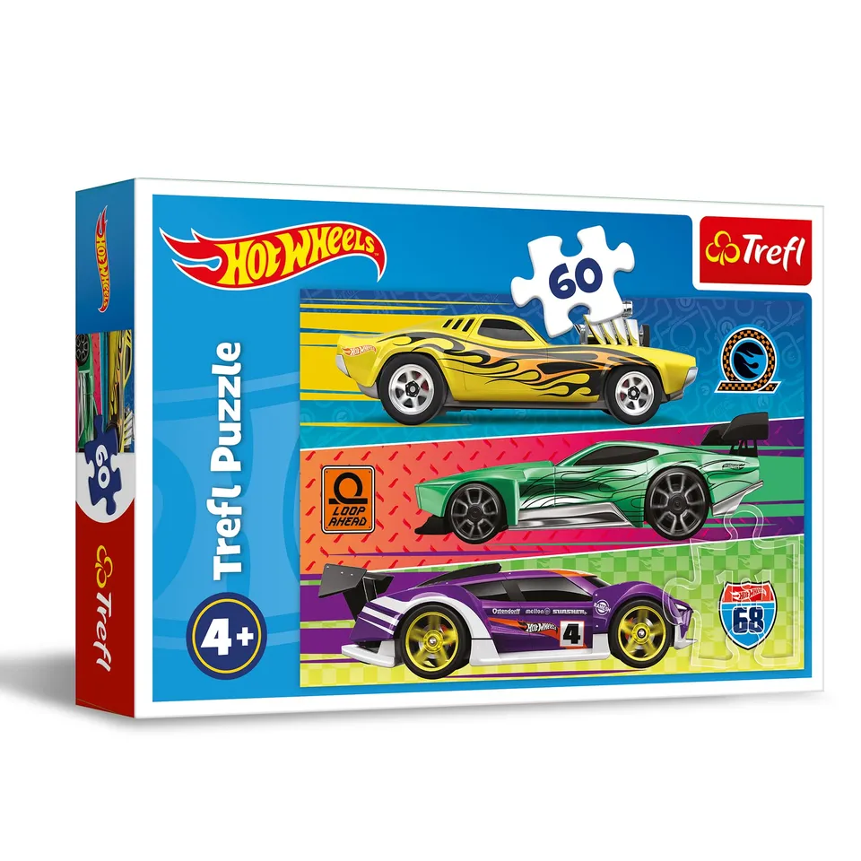 trefl-red-hot-wheels-course-puzzle-60-pi-ces-enfant-4-ans image 1