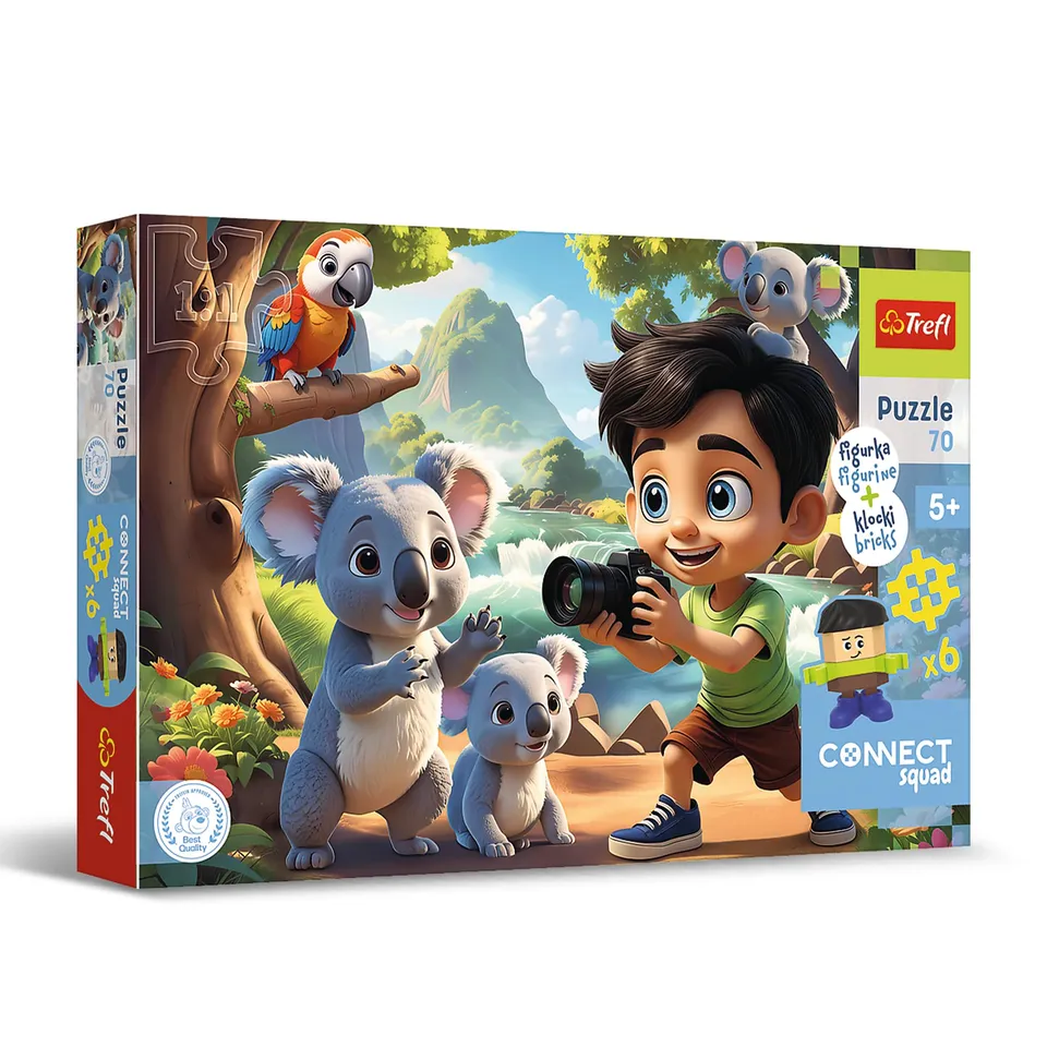trefl-red-connect-luck-puzzle-70-pi-ces-avec-figurine-5-ans image 1