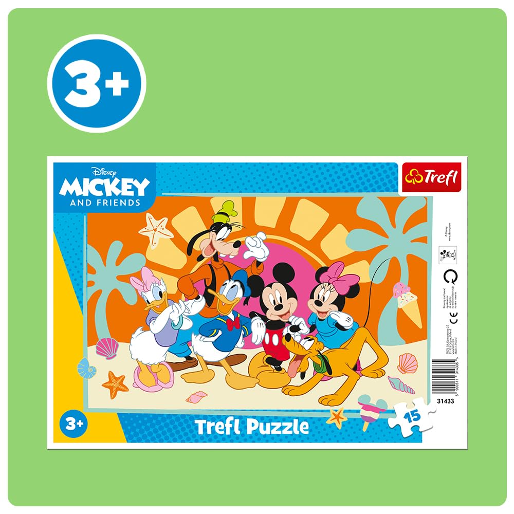 trefl-red-mickey-curieux-15-pi-ces-puzzle-cadre-enfant-3-ans image 2
