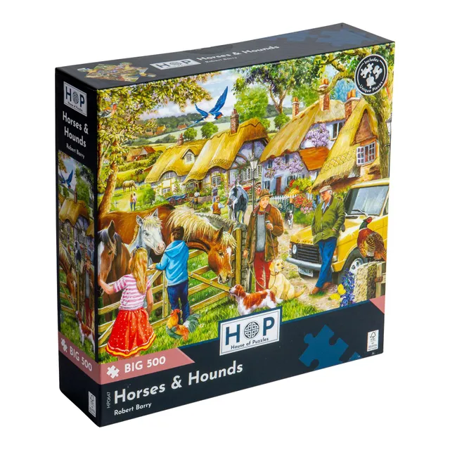 house-of-puzzles-horses-hounds-big-500-puzzle-500-pi-ces-chevaux-2 image 1