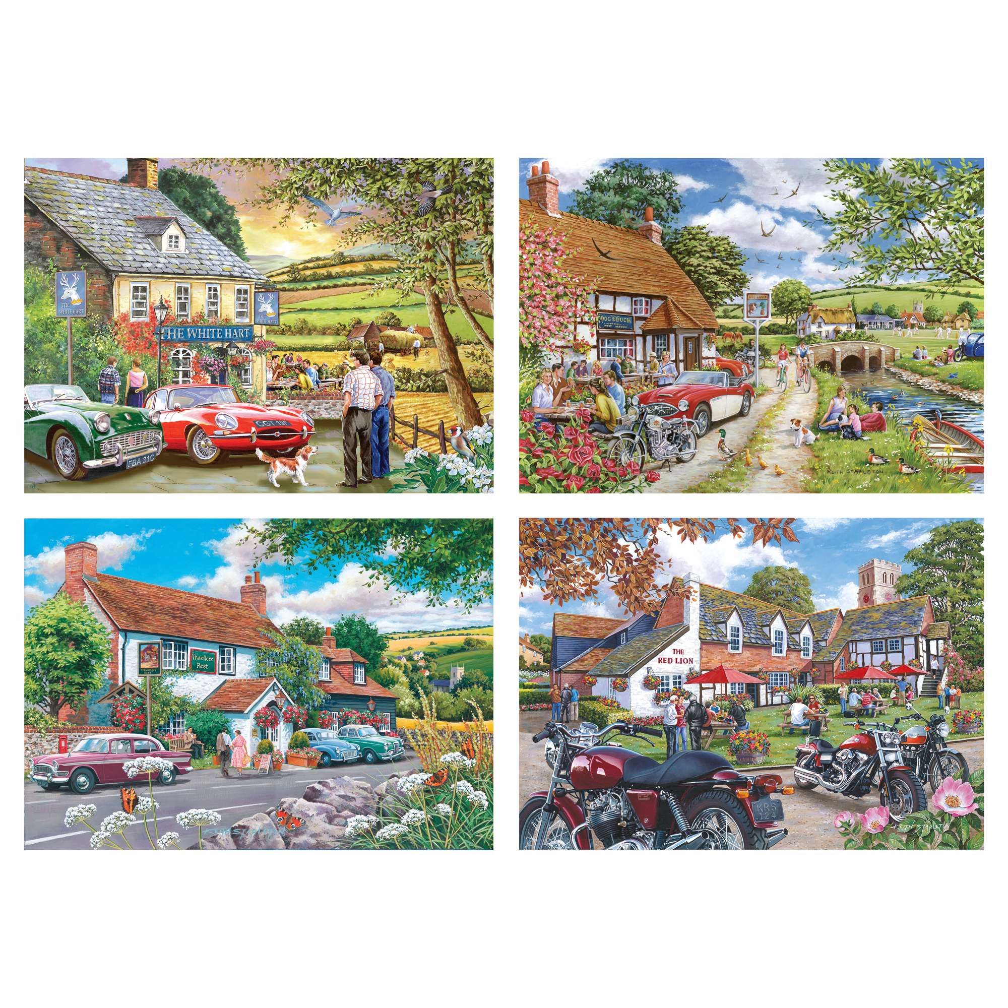 house-of-puzzles-tales-from-tavern-4x500-puzzle-lot-4-pubs-anglais image 2