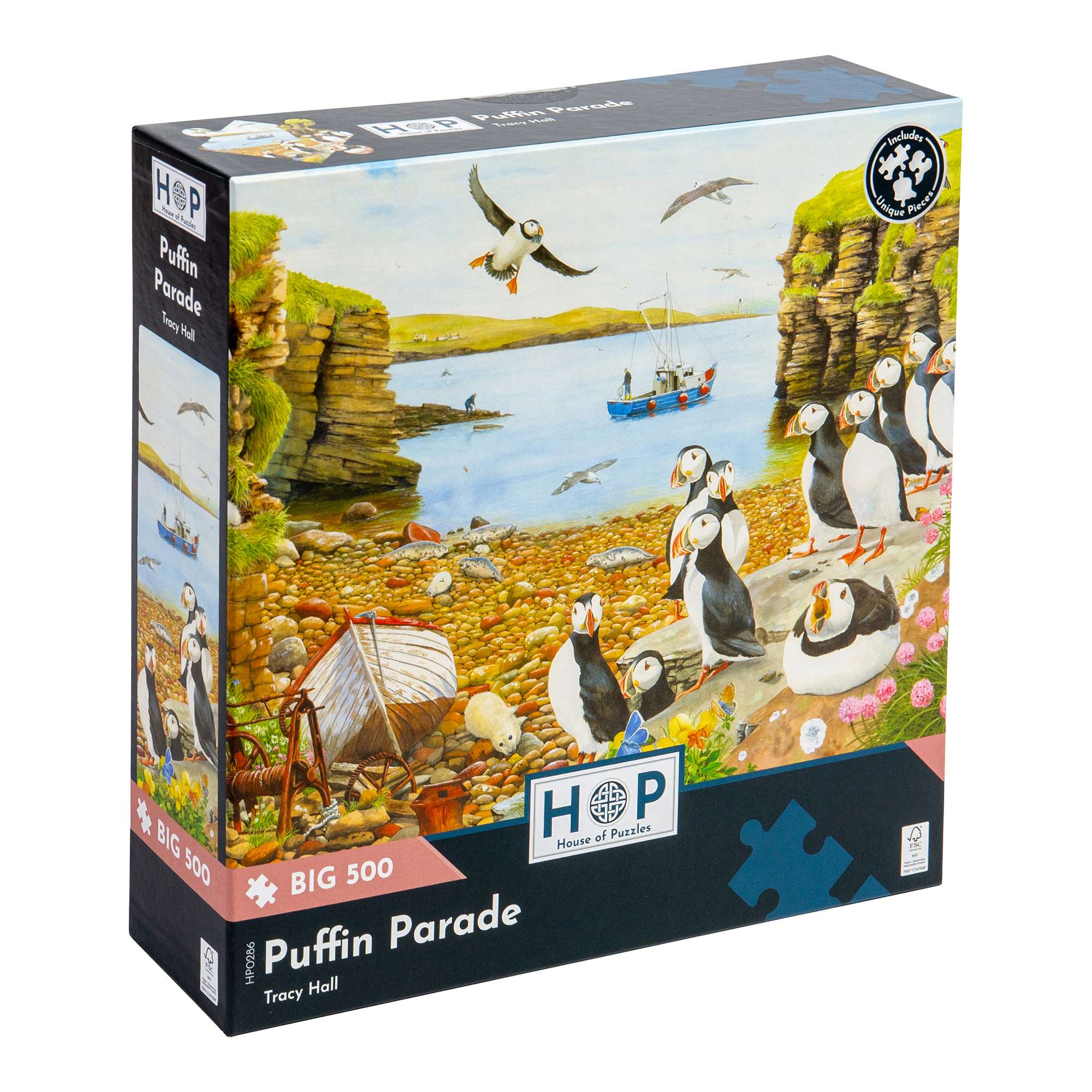 house-of-puzzles-big-500-puzzle-puffin-parade-500-grandes-pi-ces image 1