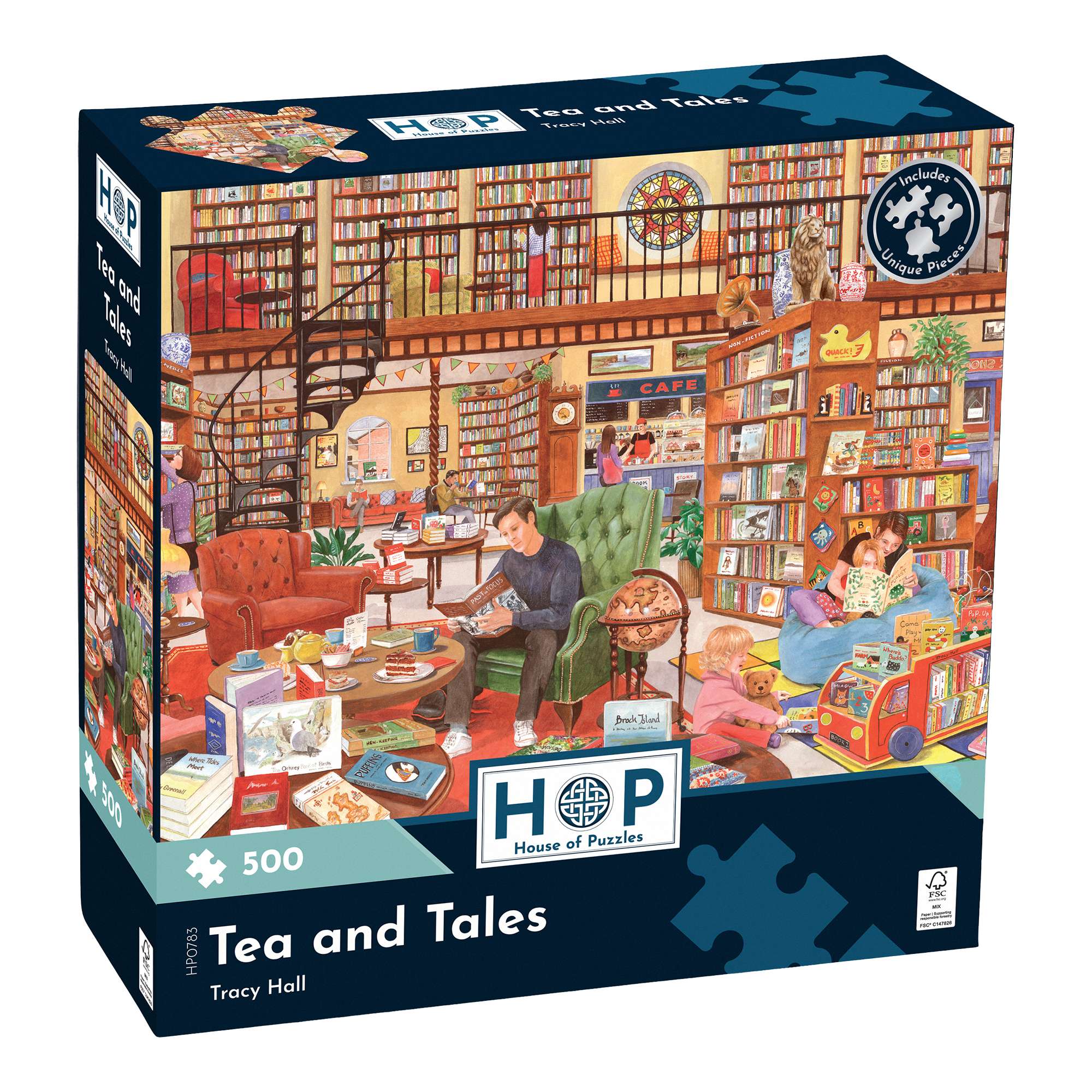 house-of-puzzles-tea-and-tales-puzzle-500-pi-ces-biblioth-que image 1