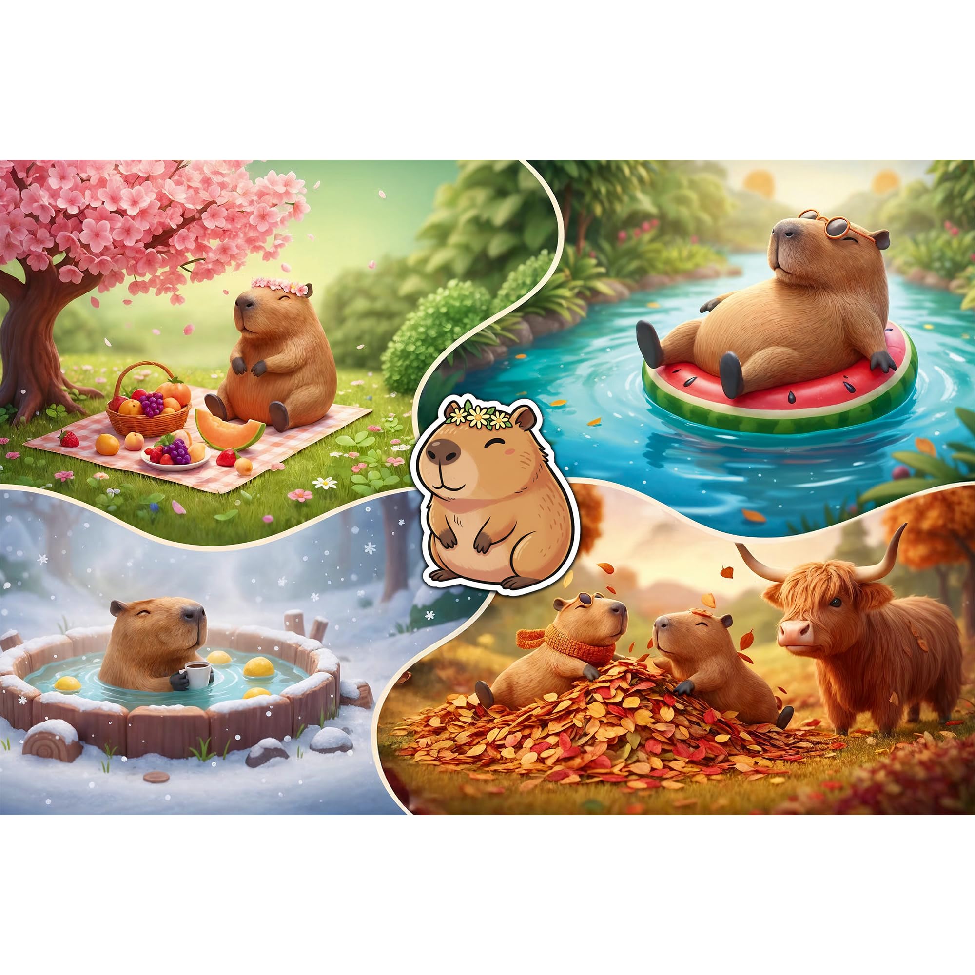 trefl-red-capybaras-quatre-saisons-puzzle-300-pi-ces-8-ans image 2