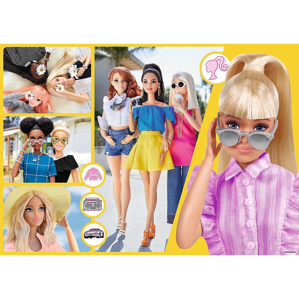 trefl-red-barbie-glitter-puzzle-100-pi-ces-dor-fille image 2