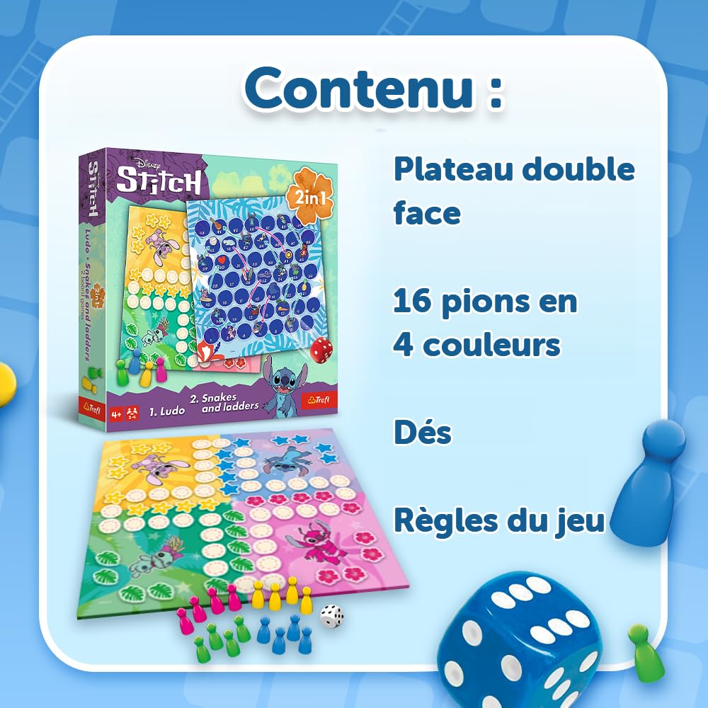 trefl-red-ludo-serpents-chelles-lilo-stitch-jeu-2-en-1 image 5