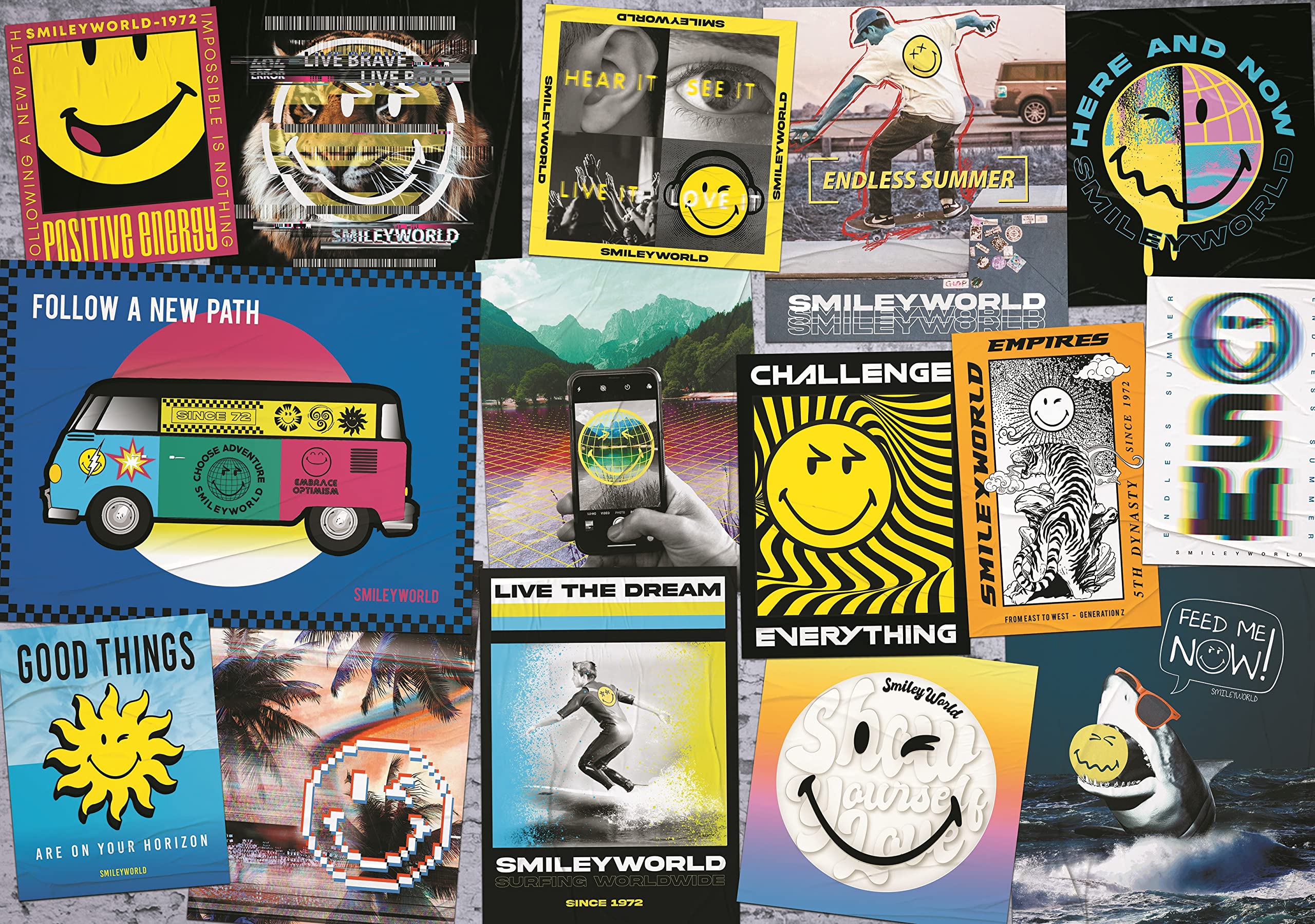 trefl-red-smiley-world-puzzle-1000-pi-ces-collage image 2
