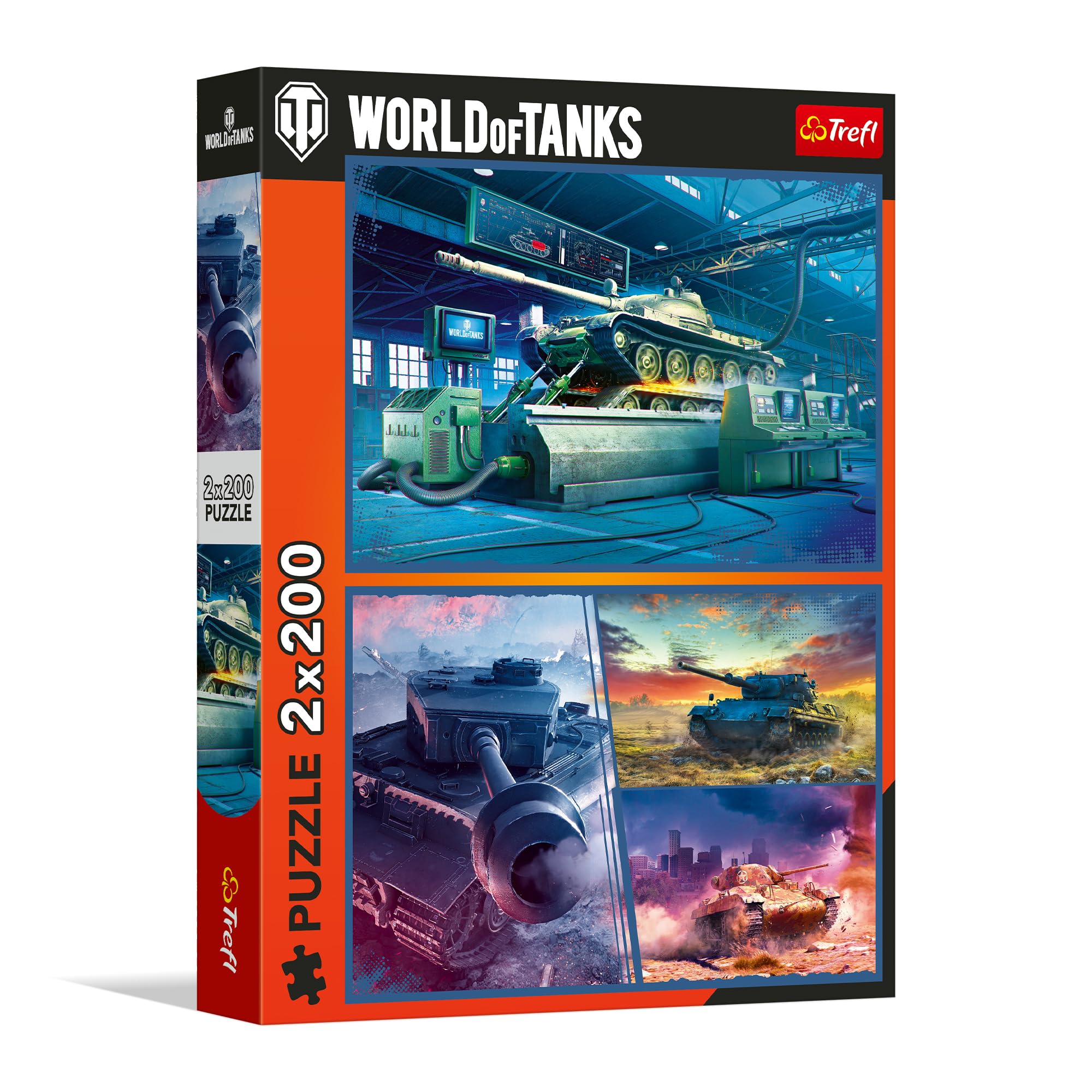 trefl-red-world-of-tanks-puzzle-2x200-pi-ces-ado image 1